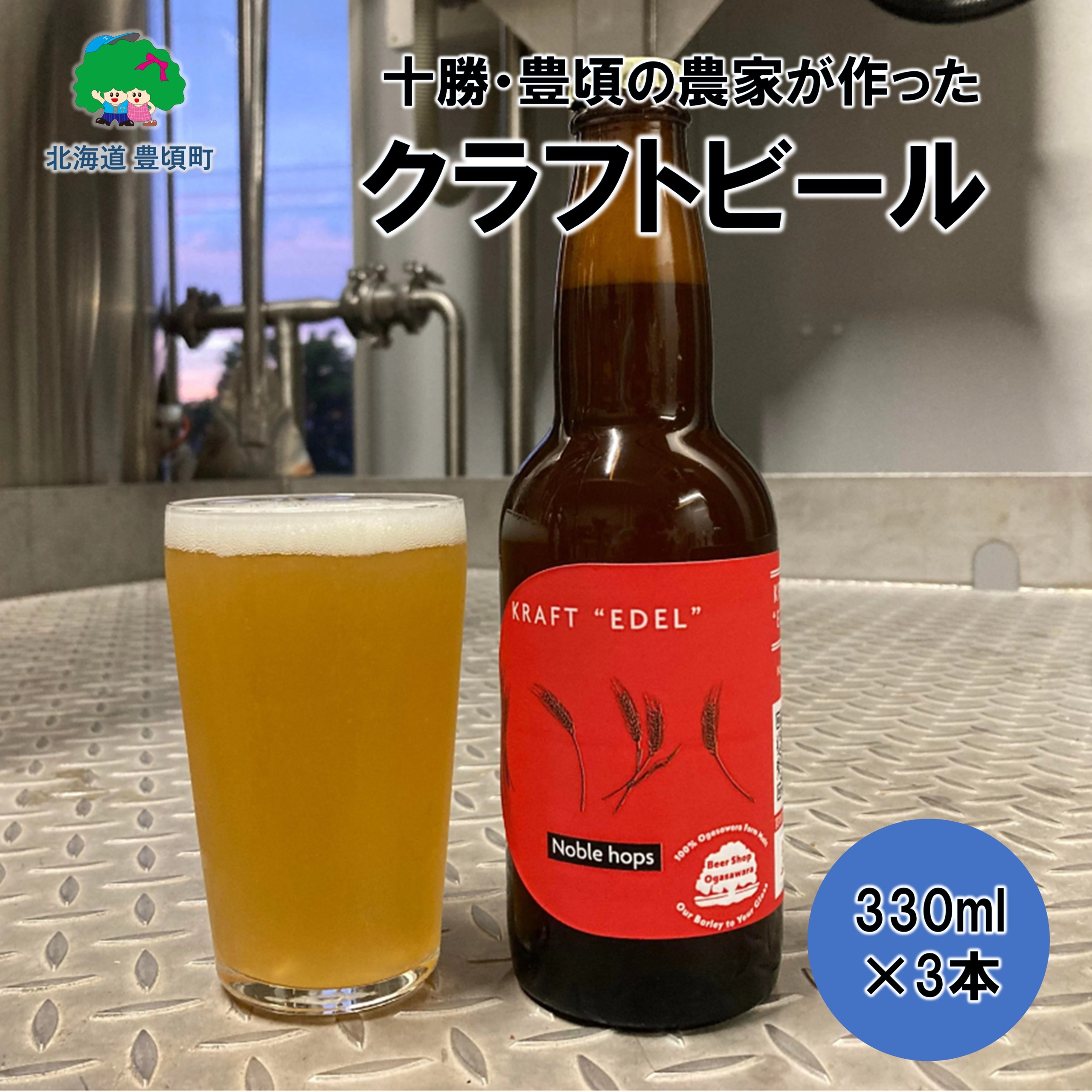 【ふるさと納税】十勝 ・ 豊頃 の農家が作った クラフトビール 330ml×3本\
