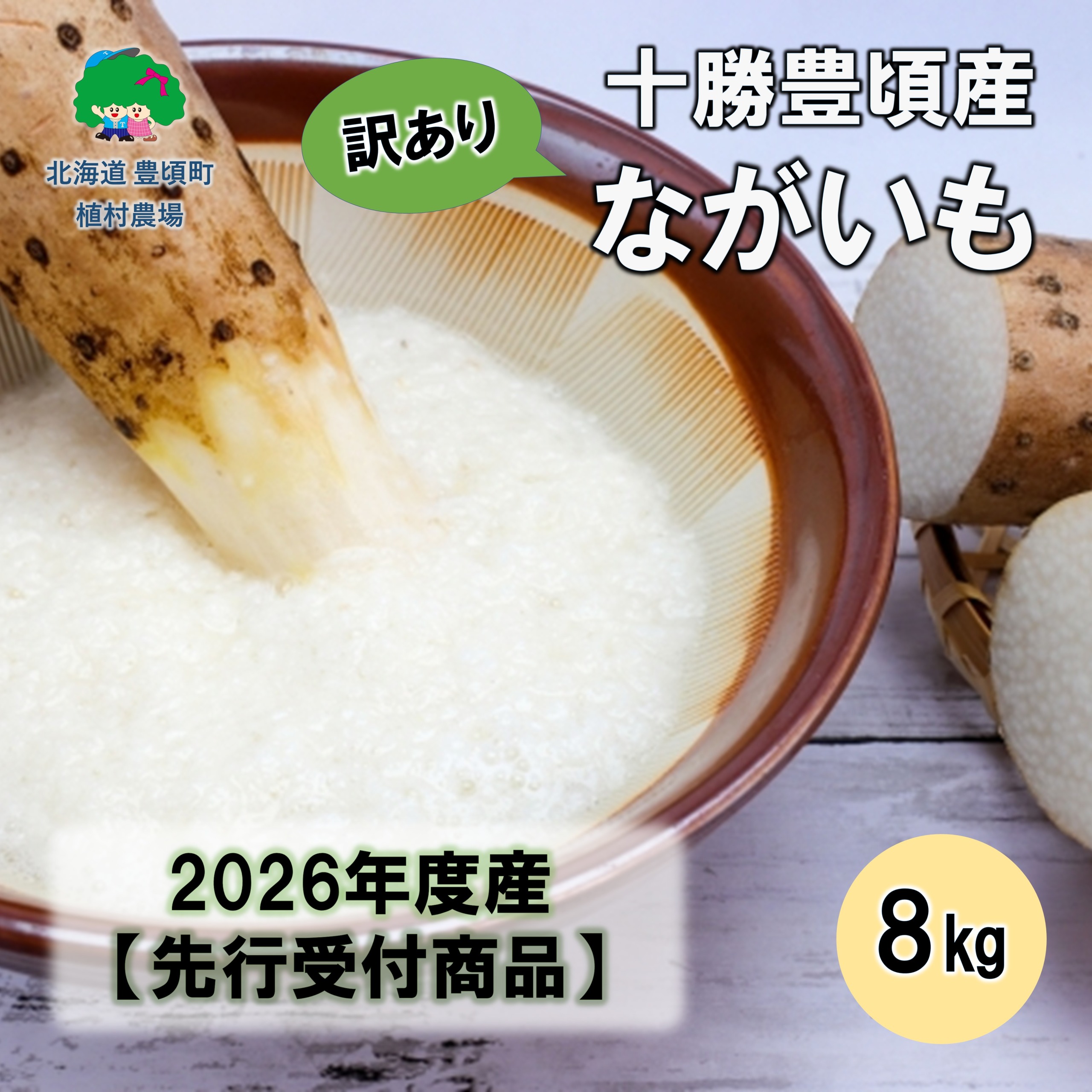 【ふるさと納税】【訳あり】十勝豊頃産ながいも8.0kg 【2026年初冬出荷】【植村農場】\
