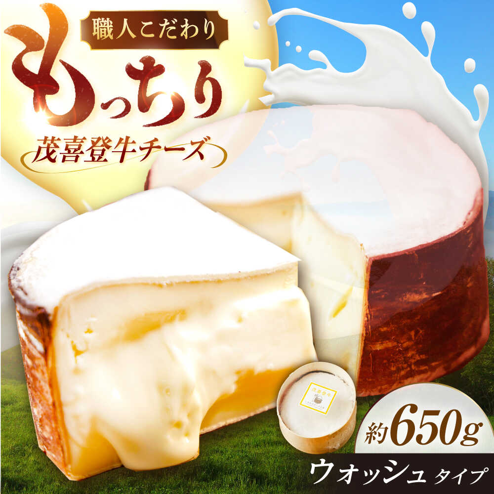 【ふるさと納税】北海道 茂喜登牛 チーズ 約650g（ウォッシュタイプ）《足寄町》【しあわせチーズ工房】チーズ ウォッシュチーズ ウォッシュタイプ 生乳 ミルク 乳製品 おつまみ おすすめ ギフト 650g 北海道産 あしょろ[BEAK016]