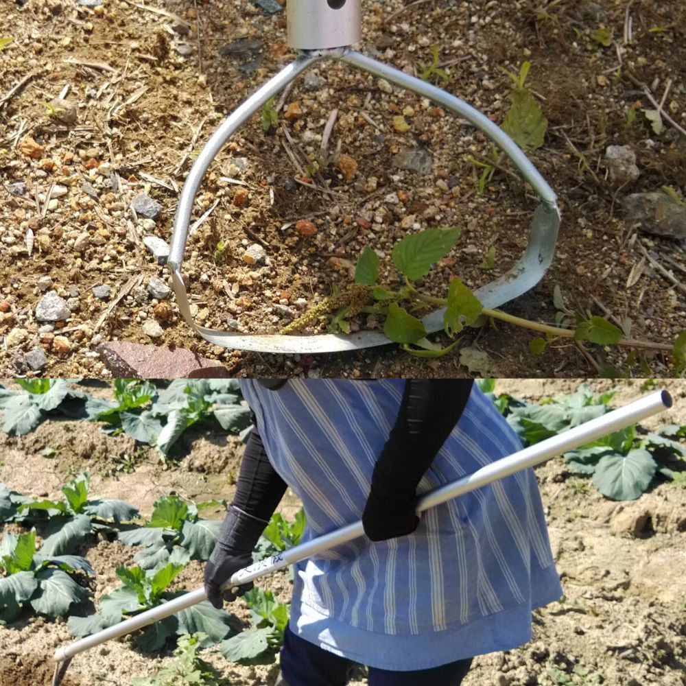 【ふるさと納税】手取り除草機　Qホー（17cm）　《足寄町》【株式会社キュウホー】除草具 農具 草取り 草刈り 農業 農作業 のうさぎょう ガーデニング 庭 園芸 掃除 花 草 雑草[BEBH001]｜北海道足寄町