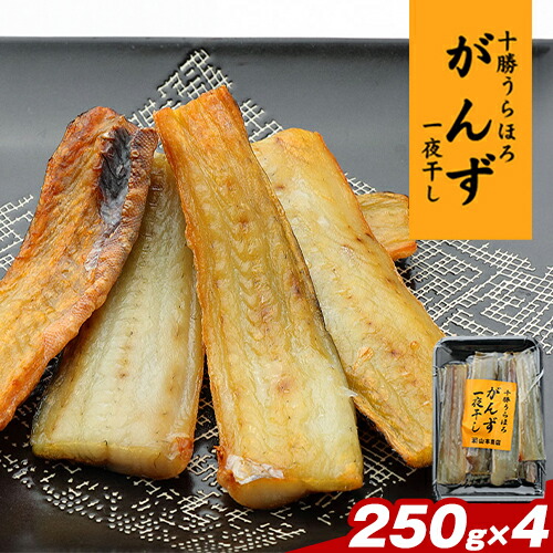 【ふるさと納税】浦幌町産がんず一夜干し250g×4パック  がんず 一夜干し がんじ《60日以内に出荷予定(土日祝除く)》北海道 浦幌町 山本商店 海鮮