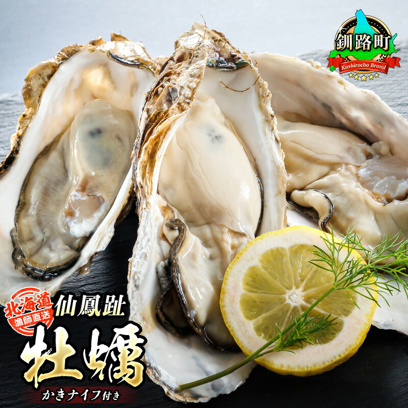 【ふるさと納税】＼先行予約／ 【容量＆個数が選べる！】仙鳳趾名産 牡蠣 ＋かきナイフ付き 北海道  漁師直送 K4 ＜出荷時期 2025年7月1日ごろ～順次出荷＞＜釧路町の東 厚岸湾の西 牡蠣の名産地＞ 北海道 釧路超 釧路町 特産品 br02