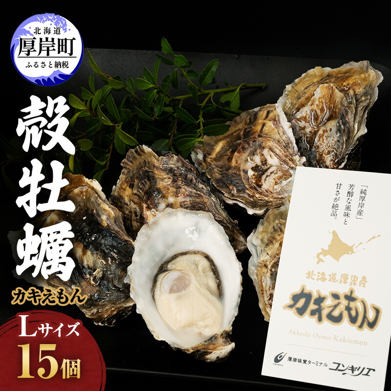 【ふるさと納税】厚岸産 牡蠣 カキえもん Lサイズ 15個 北海道 牡蠣 カキ かき 生食 生食用 生牡蠣 魚貝類 シーフード　お届け：2025年11月～2026年7月31日まで