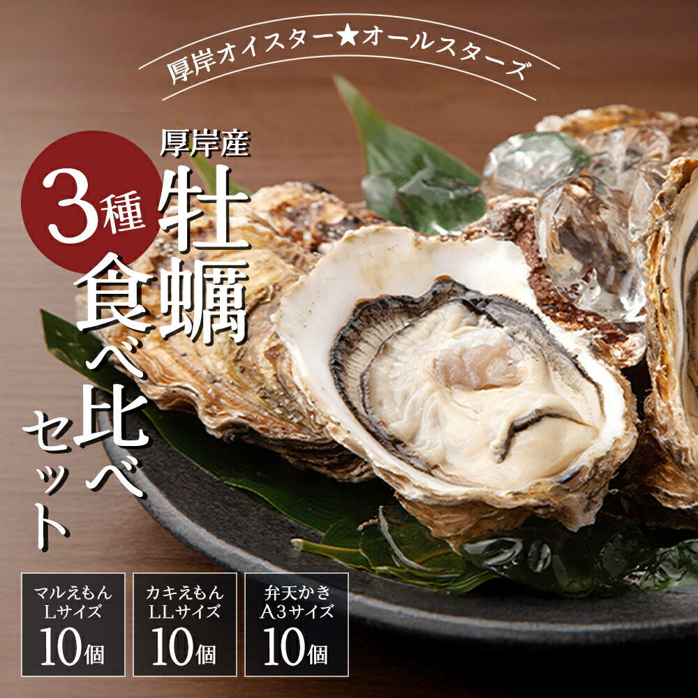 【ふるさと納税】北海道 牡蠣 3種 食べ比べ セット 厚岸オイスター★オールスターズ 生食 生牡蠣 貝付き牡蠣 貝 海鮮 魚介類 殻付き牡蠣 カキ 　お届け：2024年11月～2025年6月末頃