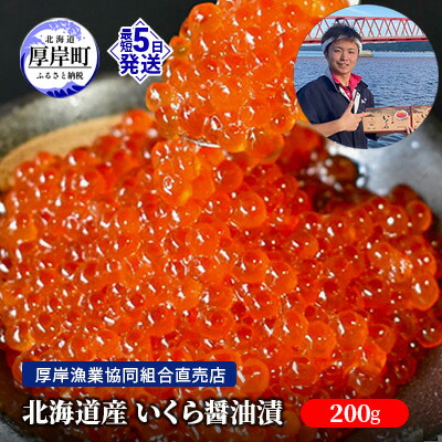 【ふるさと納税】北海道産 いくら 醤油漬け 200g 魚貝類 魚卵 いくら醤油漬け イクラ
