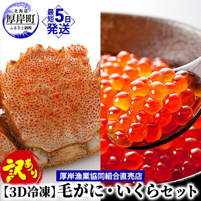 【ふるさと納税】【3D冷凍】『訳あり毛がに』・『いくら』セット 魚貝類 魚卵 大人気 商品 高品質 鮮度 甘味 味噌 濃厚 プチっ 海の幸 贅沢 堪能