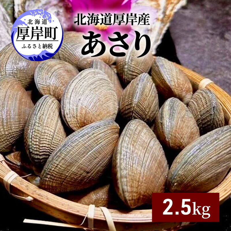 【ふるさと納税】北海道 厚岸産 あさり 2.5kg 海産物 海の幸 味が濃い 貝類 貝 みそ汁 酒蒸し アサリバター 食材 食べ物 パスタ 　お届け：2026年3月下旬～6月末、2026年10月～11月末
