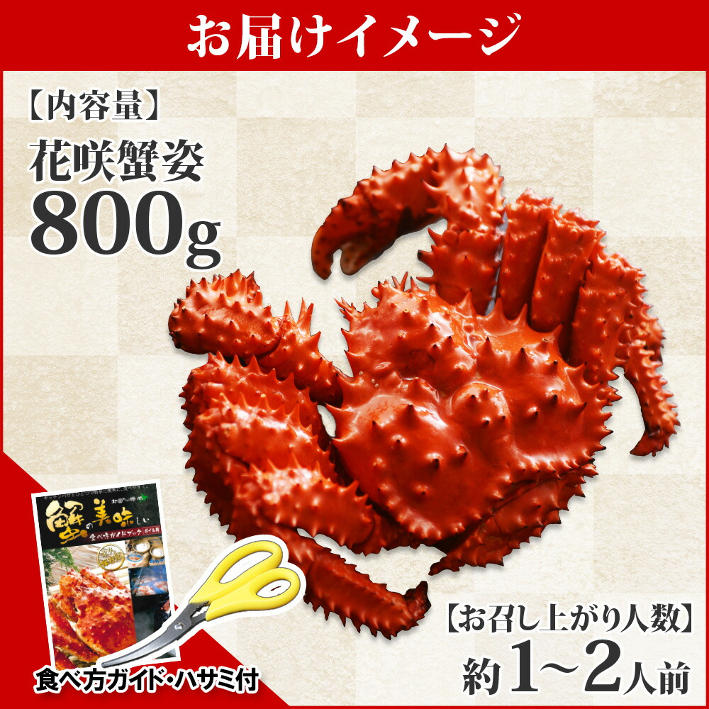 【楽天市場】【ふるさと納税】【年内配送】年内発送 茹で 花咲蟹 800g 北海道産 かに カニ 花咲ガニ 花咲 蟹肉