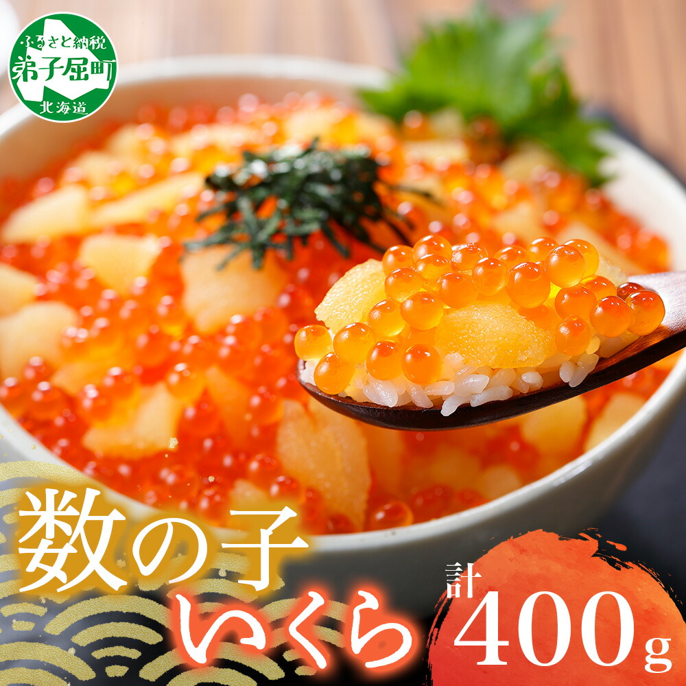 【ふるさと納税】 2530. 数の子・いくら 醤油漬け 100g前後 4パック 計400g 海鮮 海鮮丼 寿司 数の子 さけ いくら 鮭 しょうゆづけ イクラ 魚卵 おかず 人気 お取り寄せ グルメ 贅沢 ギフト お歳暮 お中元 正月 お祝い  送料無料 北海道 弟子屈町