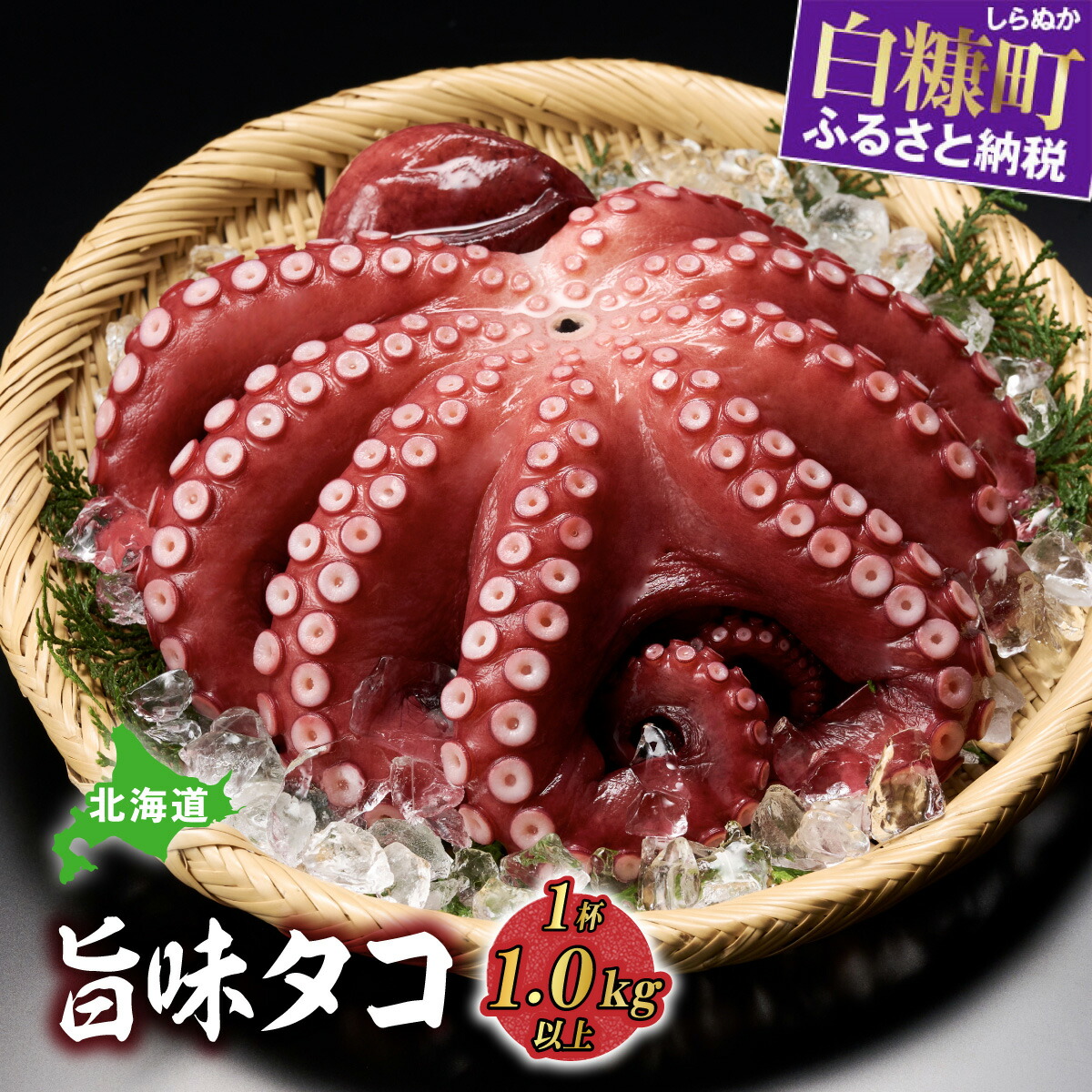 【ふるさと納税】高評価 4.69 ふるさと納税 海鮮 <br>北海道旨味たこ 1.0kg以上×1杯 ゆでダコ 茹でダコ グルメ 食べ物 人気 北海道 白糠町