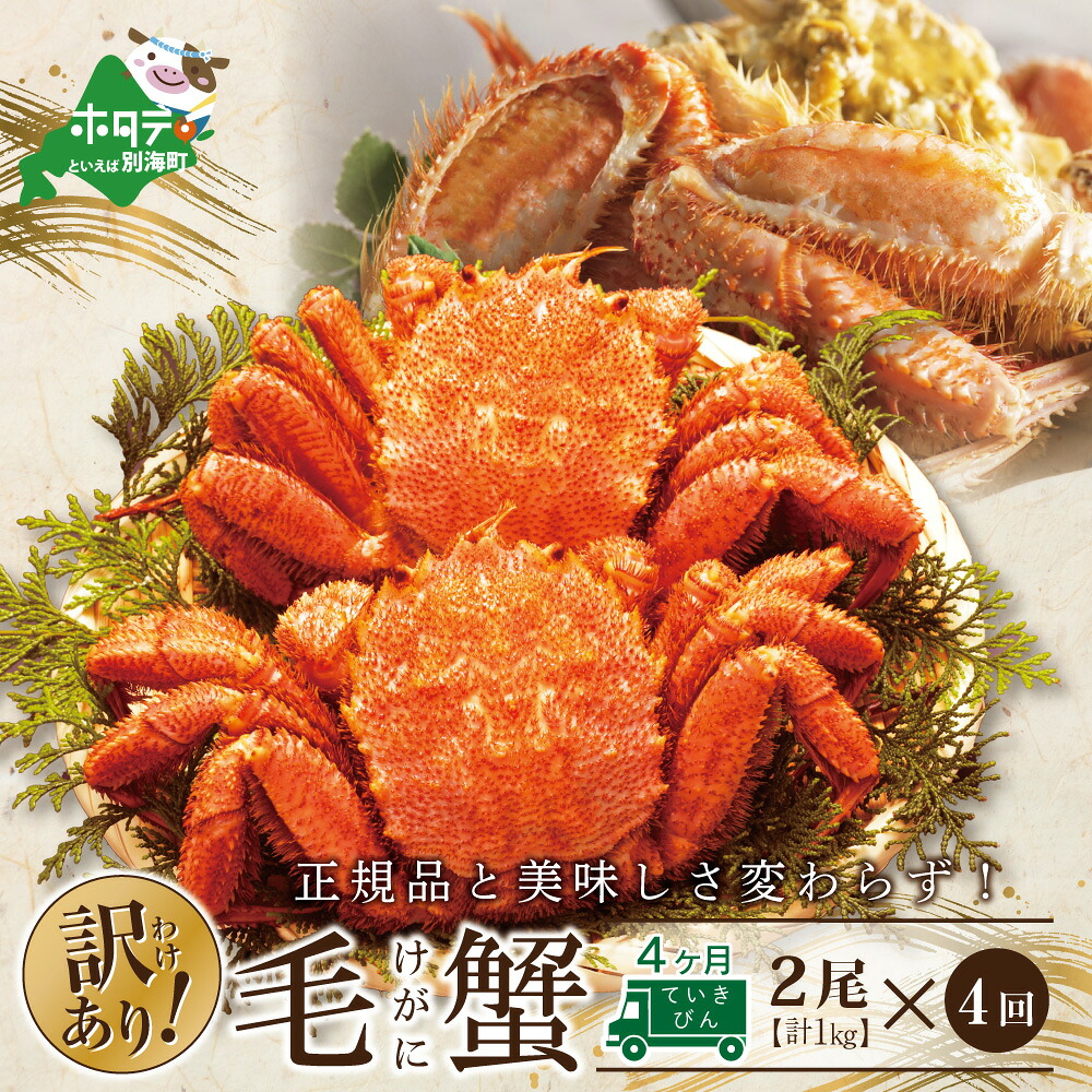 ふるさと納税 北海道 産 毛蟹 2杯 で 1 0 Kg を 4ヶ月 合計 4 0kg 定期便 でお届け 全4回 カニ かに 蟹 毛ガニ 毛蟹 毛がに けがに 毛ガニ 訳あり サイズ 不揃い 北海道 Slita Lk
