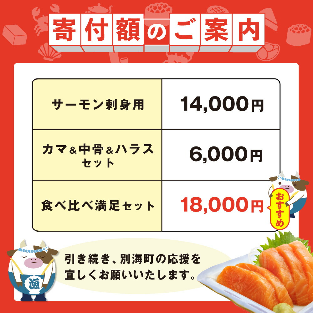 【ふるさと納税】高評価★4.37 アトランティック サーモン 刺身用 800g (4パック程度に 小分け )or 訳あり ハラス & カマ & 中骨 バラエティセット 500g( ふるさと納税 サーモン 刺身 海鮮 刺し身 訳あり ふるさと さけ シャケ 魚 鮭 人気 ランキング 北海道 別海町 )