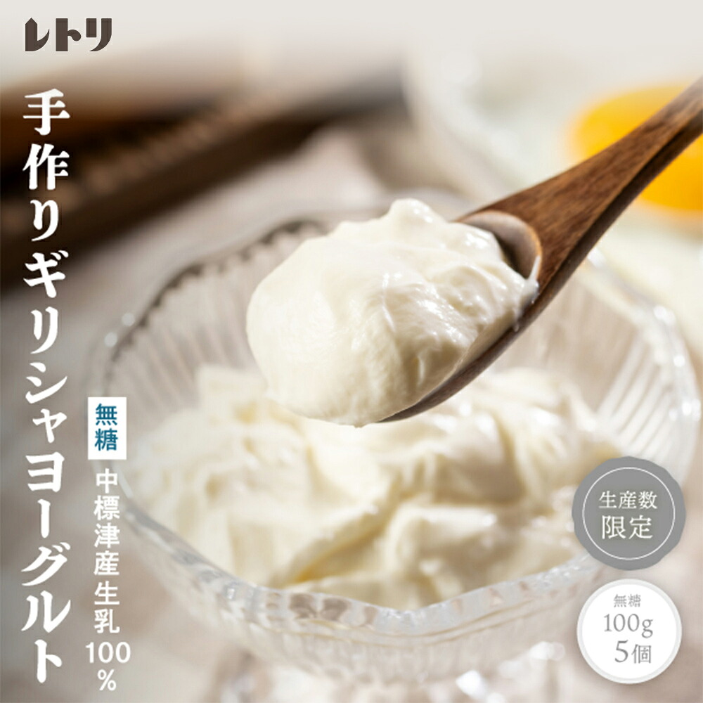 【ふるさと納税】ギリシャヨーグルト 無糖 100g 5個 計500g オンライン 申請 ふるさと納税 北海道 中標津 無添加 ヨーグルト 乳製品 健康 善玉菌 整腸 免疫力アップ 整腸 カルシウム 美容 美肌 疲労回復 朝食 中標津町【1116803】｜北海道中標津町