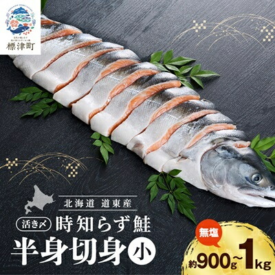 【ふるさと納税】北海道道東産　活き〆時知らず鮭半身切身(小)約900g-1kg 北海道 人気 おすすめ さけ 天然【配送不可地域：離島】【1069437】