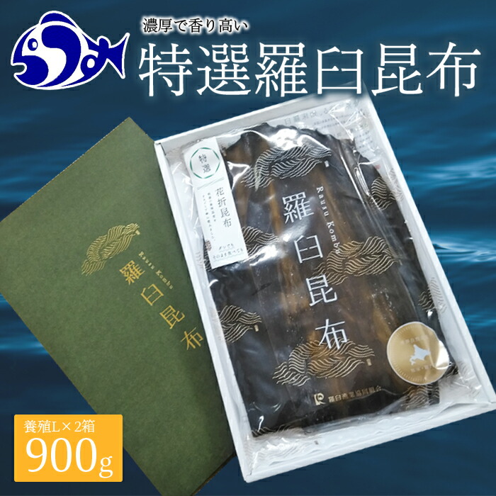 【ふるさと納税】羅臼昆布 養殖 2等 900gセット(Lサイズ450g×2個) 北海道 知床 羅臼産 生産者 支援 応援