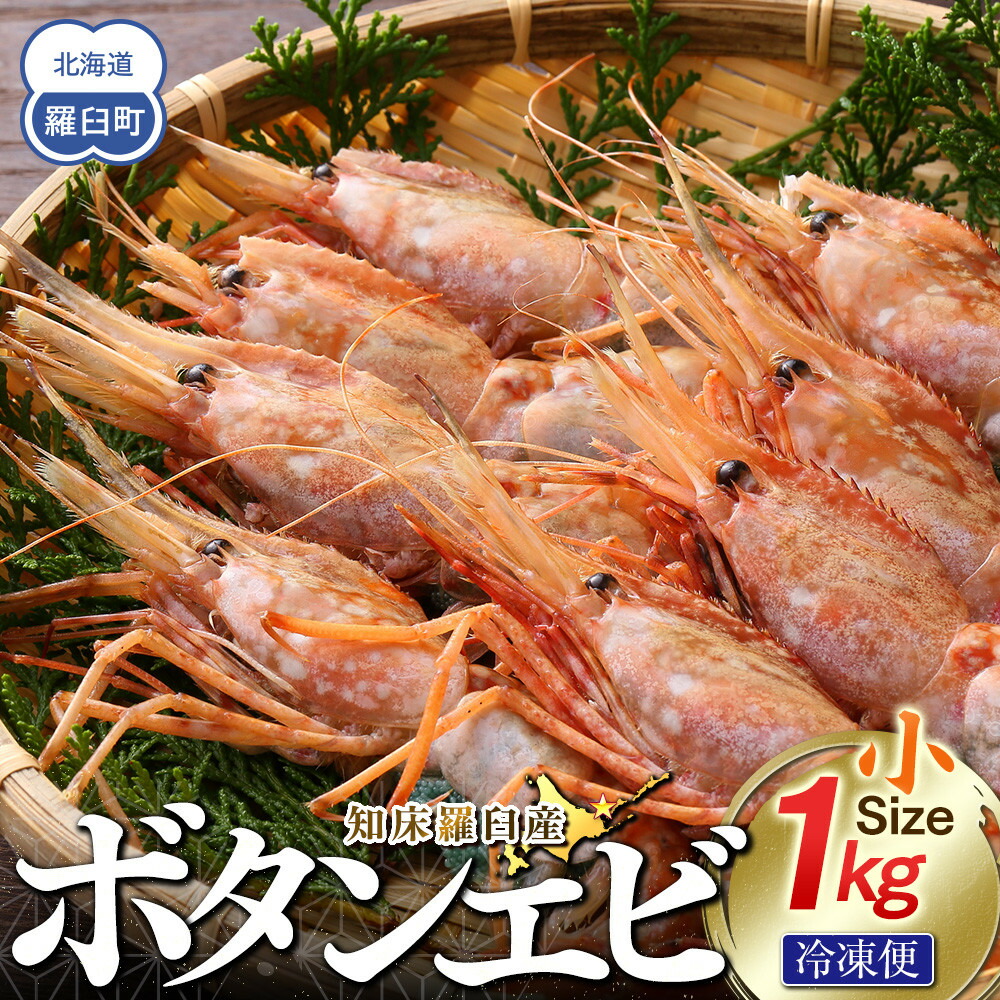 【ふるさと納税】知床羅臼ボタンエビ(小) 1kg えび 海老 羅臼町 北海道 魚介 海産物 刺身 海鮮丼 天ぷら 冷凍 生産者 支援 応援