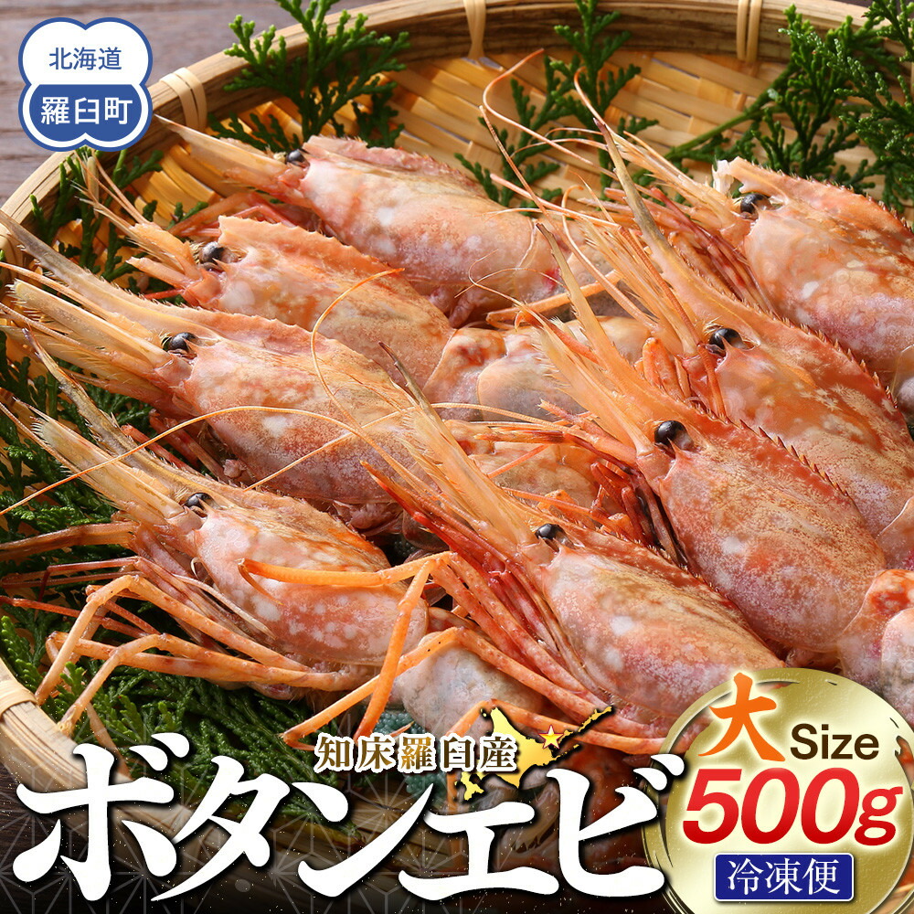 【ふるさと納税】知床羅臼ボタンエビ(大) 500g 生産者 支援 応援