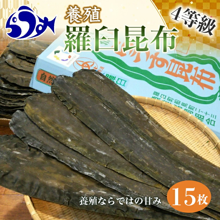 憧れ 養殖羅臼昆布 4等 15枚 昆布 羅臼昆布 F21M-256 fucoa.cl