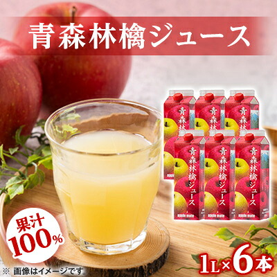 【ふるさと納税】青森林檎ジュース1,000ml&times;6本【配送不可地域：離島・沖縄県】【1655006】｜青森県