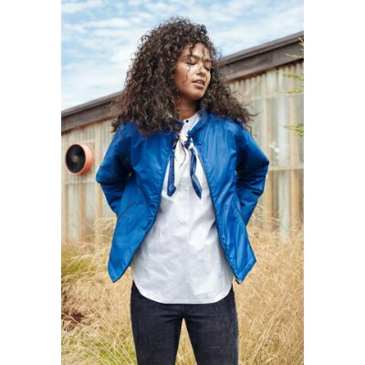 【ふるさと納税】[KAPOK KNOT] カポックダウンライトジャケット　レディース　ブルー　LL　1着_H74【1239144】