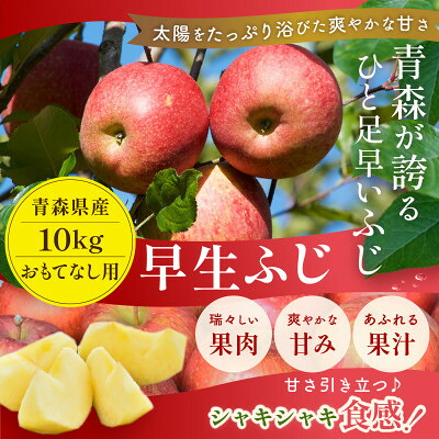【ふるさと納税】【2026年10月から順次発送予定】平均糖度12度以上! 早生ふじ 約10kg おもてなし用【配送不可地域：離島・沖縄県】【1607517】｜青森県青森市