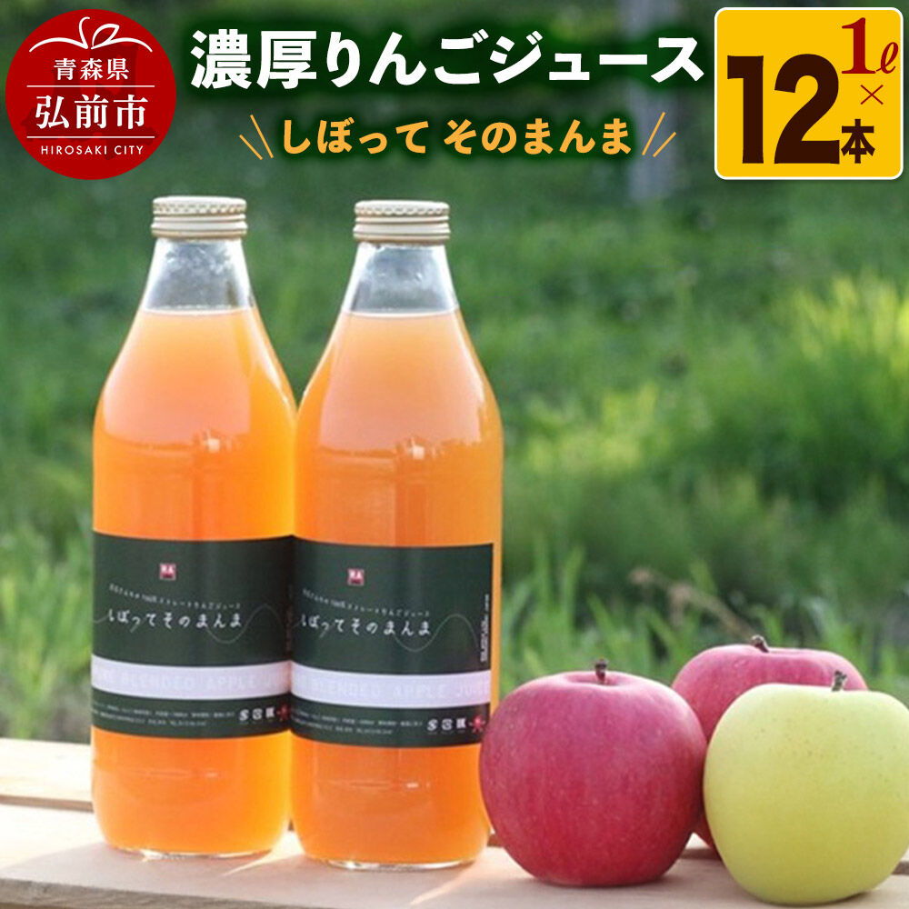 【ふるさと納税】濃厚りんごジュース『しぼって そのまんま』1L×12本 RED APPLE [アップル おいしい ジュース りんご 飲料 果実 果物 美味 林檎]