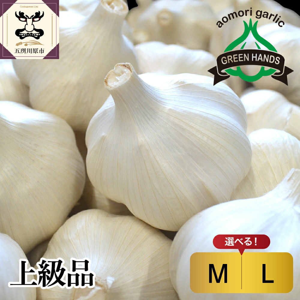 【ふるさと納税】上級品 にんにく  青森県産 ( サイズが選べる : M L ) <br><br>/ ホワイト6片種 五所川原 高品質 大蒜 ニンニク ガーリック 国産 薬味 スタミナ 野菜 おすすめ 送料無料 野菜 ふるさと納税 上級 贈答 にんにく 醤油漬けにも♪ 10000 青森県 五所川原市