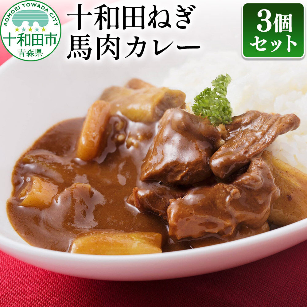 【ふるさと納税】十和田ねぎ馬肉カレー 3個セット [レトルト 惣菜]｜青森県十和田市