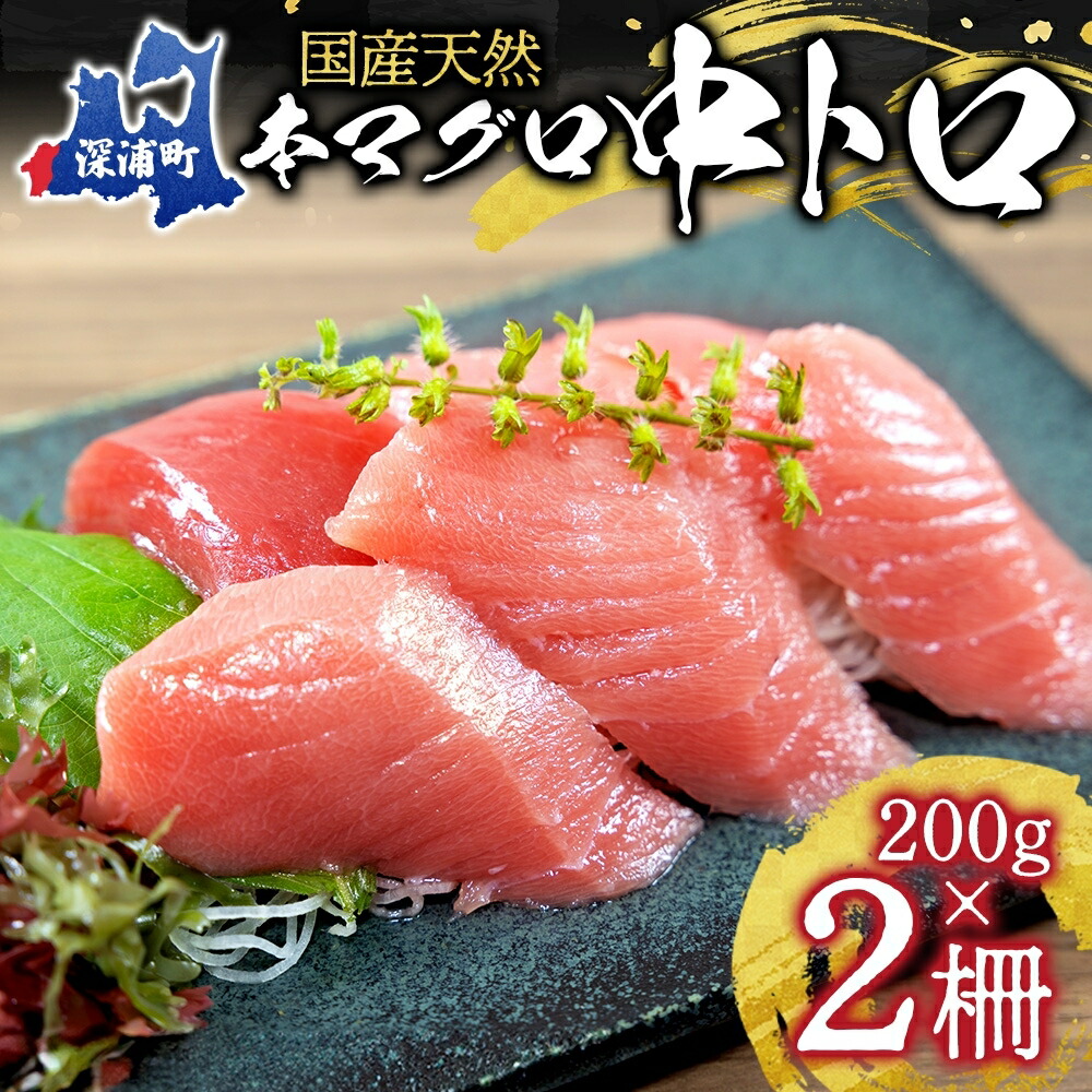 【ふるさと納税】天然 本マグロ 中トロ 計400g 国産 本鮪 まぐろ マグロ クロマグロ 鮪 刺身 丼ぶり 寿司 海鮮 魚介 贅沢 お取り寄せ 詰め合わせ グルメ 産地直送 送料無料 冷凍 あおもり海山 青森県 深浦町 高品質 お刺身 お寿司 美味しい
