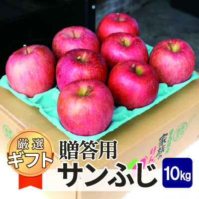 【ふるさと納税】平均糖度13度以上! サンふじ 約10kg 贈答用【配送不可地域：離島・沖縄県】【1667992】 26,000円