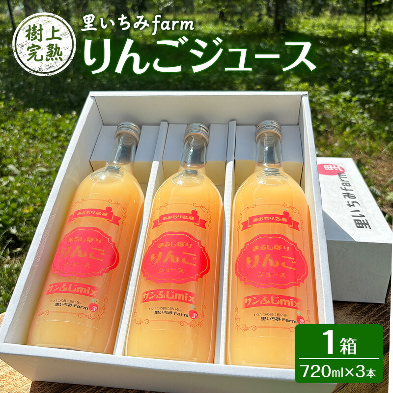 【ふるさと納税】【里いちみfarm】樹上完熟りんごジュース 1箱(720ml×3本)