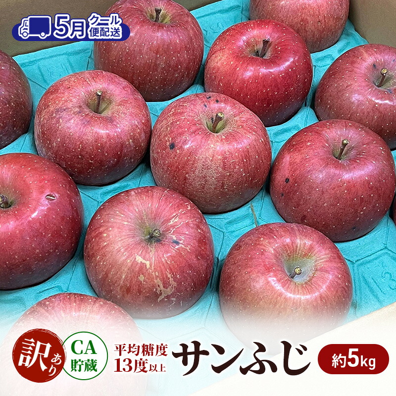 【ふるさと納税】鶴田町　26年3月寄附数1位！【5月 クール便配送】雪国鮮度をと閉じ込めた りんご 【平均糖度13度以上】CA貯蔵 訳あり サンふじ 約5kg リンゴ 果物 青森県 鶴田町　お届け：2026年5月7日～2026年5月23日