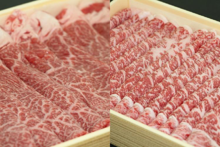 【ふるさと納税】東通牛すき焼きセットC<肩ローススライス(500g×1箱)、肩スライス(500g×1箱)>|青森県東通村