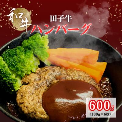 【ふるさと納税】田子牛 ハンバーグ約100g&times;6枚　お肉・ハンバーグ｜青森県田子町