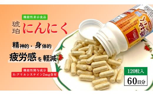 【ふるさと納税】[機能性表示食品] 琥珀にんにく　サプリ　にんにく