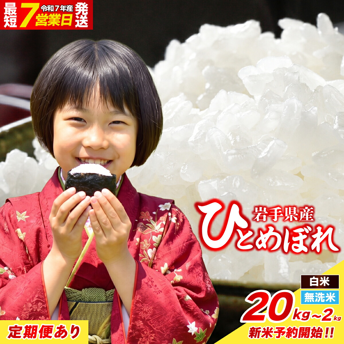 【ふるさと納税】 ＼新米登場／ 無洗米 定期便 新米予約 2kg 5kg 10kg 20kg 新米 先行予約 選べる 令和7年産 令和8年産 コメ お米 おこめ ライス 岩手県 盛岡市 岩手県産 岩手 盛岡 北日本製袋 kitanihon001P：岩手県盛岡市