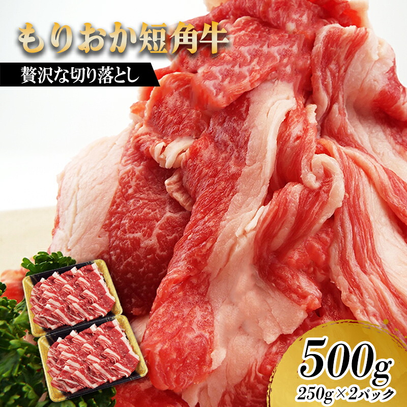 【ふるさと納税】 もりおか短角牛 切り落とし 500g 250g×2p 冷凍 盛岡産 国産 希少 高級 贅沢 和牛 ブランド牛 短角牛 赤身 切落し 赤身切り落とし 岩手県 盛岡市 東北 岩手 盛岡 有限会社トゥレイス