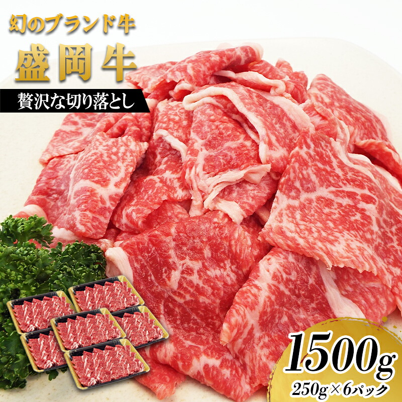 【ふるさと納税】 盛岡牛 切り落とし 1.5kg 250g×6p 冷凍 盛岡産 黒毛和牛 国産 希少 霜降り 高級 贅沢 和牛 ブランド牛 赤身 切落し 赤身切り落とし 岩手県 盛岡市 東北 岩手 盛岡 有限会社トゥレイス