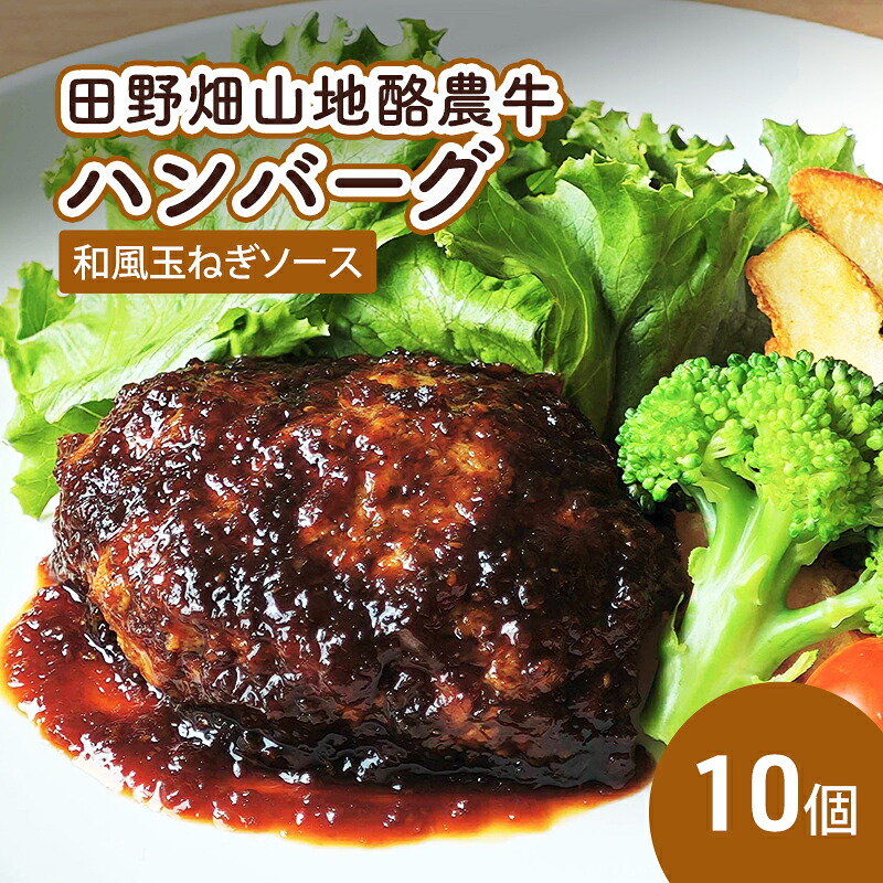 【ふるさと納税】 田野畑山地酪農牛ハンバーグ 和風玉ねぎソース 10個 牛肉 肉 牛 惣菜 おかず お弁当 冷凍 小分け 個包装 湯煎 温めるだけ 簡単調理 レトルト 岩手県 盛岡市 東北 岩手 盛岡 有限会社 秀吉|岩手県盛岡市