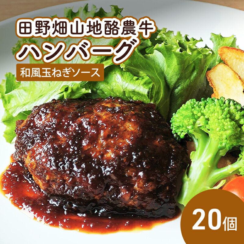 【ふるさと納税】 田野畑山地酪農牛ハンバーグ 和風玉ねぎソース 20個 牛肉 肉 牛 惣菜 おかず お弁当 冷凍 小分け 個包装 湯煎 温めるだけ 簡単調理 レトルト 岩手県 盛岡市 東北 岩手 盛岡 有限会社 秀吉