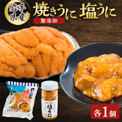 【ふるさと納税】無添加焼うに1個・塩うに1本セット【配送不可地域：離島】【1526880】
