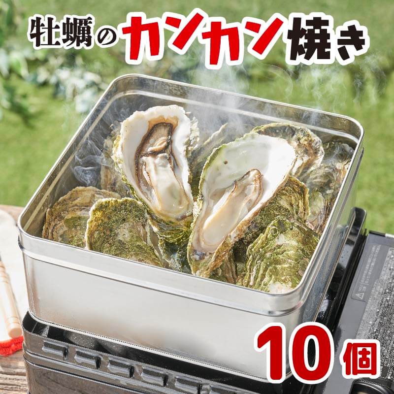 【ふるさと納税】 6月 スーパーセール 期間限定 12個 殻付かきのカンカン焼きセット大10個 加熱用 かき 牡蠣 カキ  オイスター oyster アヒージョ バーベキュー BBQ フライ 揚げ物 鍋 ごはん 夕飯 おかず おつまみ 晩酌 米 贈答品 お中元 お歳暮 大船渡 三陸 岩手県 国産