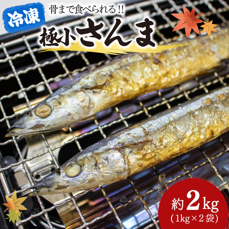 【ふるさと納税】 極小 さんま 2kg 1kg×2袋 秋刀魚 旬 海鮮 魚貝類 魚介類 冷凍 焼き魚 三陸産 岩手県 大船渡市 数量限定