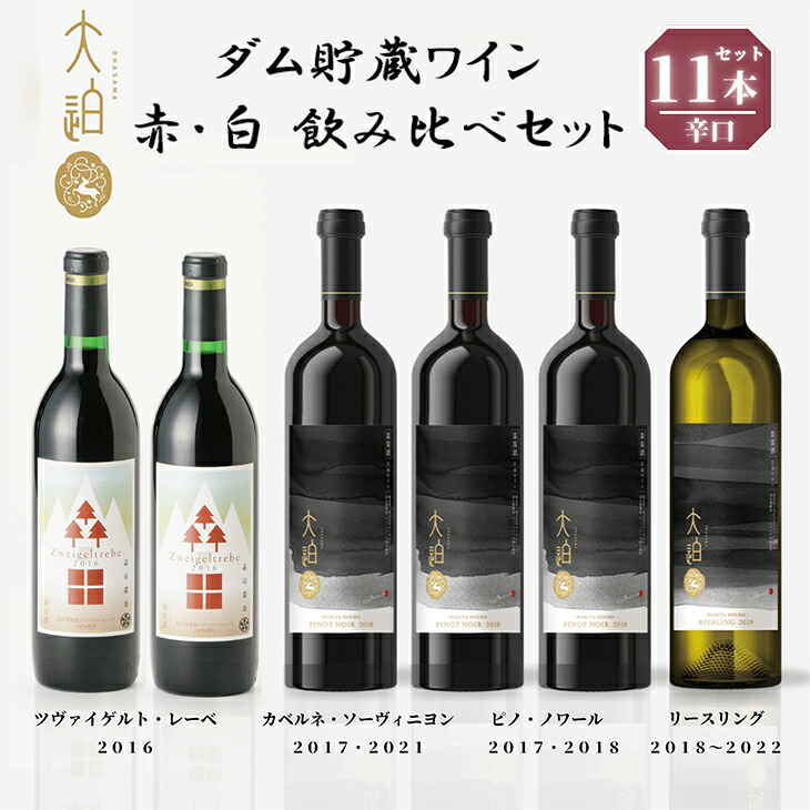 【ふるさと納税】 「早池峰の恵み」モリタワイン ダム貯蔵熟成 赤・白ワイン 年代別飲み比べ コンプリート 11本セット【数量限定】 飲み比べ 赤ワイン 白ワイン 花巻市 ダム 岩手県 早池峰 田瀬