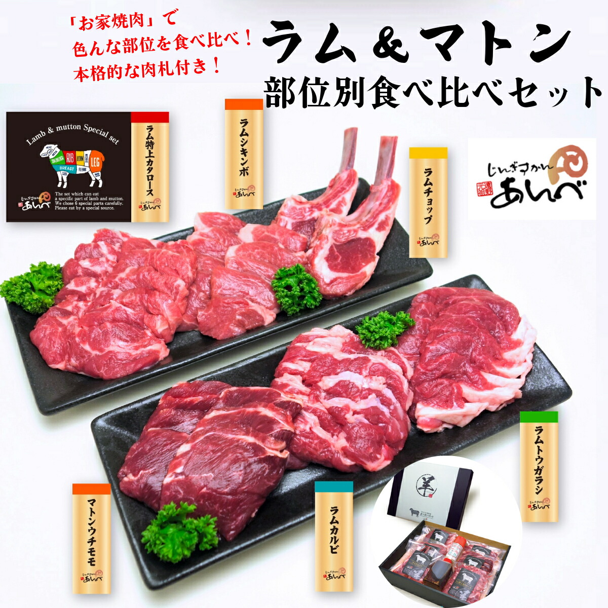 【ふるさと納税】ラム肉 マトン肉 羊肉 部位別 食べ比べ セット【元祖 じんぎすかん の あんべ 】遠野 ジンギスカン ラムチョップ 仔羊肉  秘伝のタレ たれ オーストラリア 人気 売れ筋 お取り寄せ グルメ 通販 BBQ 肉 ギフト プレゼント お歳暮 岩手県 鍋 送料無料