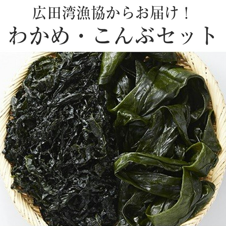 【ふるさと納税】わかめ ＆ こんぶ セット 広田湾漁協からお届け！ 三陸 広田湾産 塩蔵 ギフト 化粧箱入り 海藻 サラダ 国産
