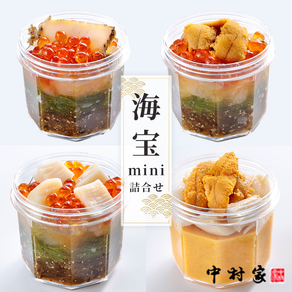 【ふるさと納税】海宝mini 詰合せ 中村家 海宝漬 三陸海宝漬 ご飯のお供 うに めかぶ あわび いくら ほたて 黄金のうに お取り寄せ 人気 美味しい おすすめ 産地直送 贈答品 岩手県 釜石市 海宝漬け 三陸  海産物 魚 魚介 海鮮 新鮮 贅沢 高級 ご褒美 酒の肴
