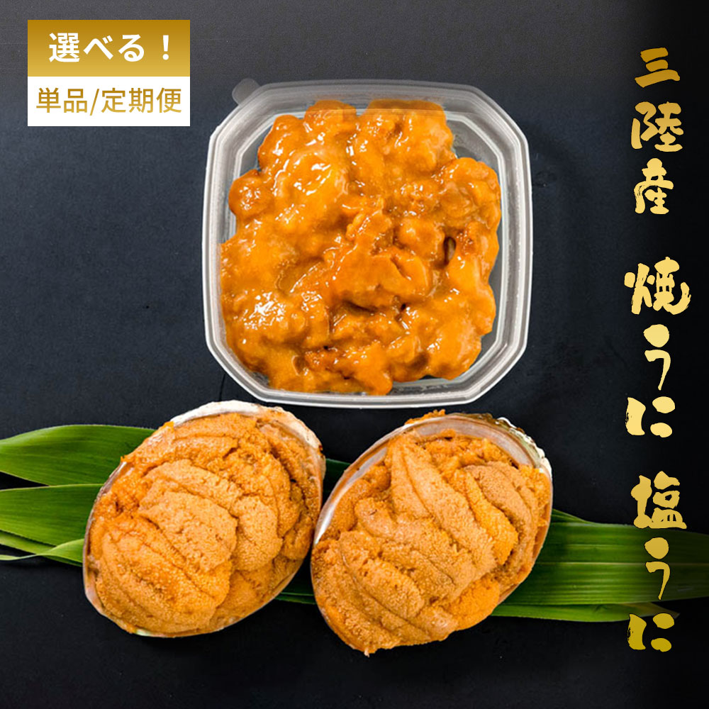 【ふるさと納税】 高評価 ★5 三陸産 塩うに 焼きうに 定期便 岩手県産 三陸産 釜石 永野商店 甘塩 うに 粒ウニ 甘塩 酒の肴 お取り寄せ 汐うに ご飯に合う ご飯のお供 岩手 三陸 雲丹 国産