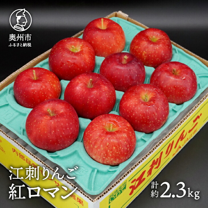【ふるさと納税】 数量限定 江刺りんご 紅ロマン 2.3kg(8～11玉) 【8月下旬以降お届け】フルーツ 林檎 冷蔵配送 離島配送不可 <br>[AQ021]