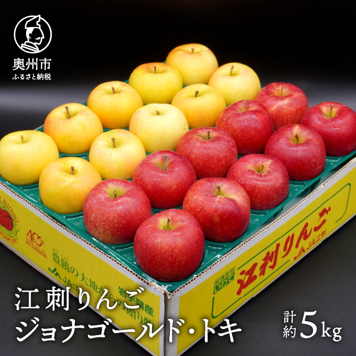 【ふるさと納税】江刺りんご ジョナゴールド・トキ 5kg（16～20玉）【10月下旬以降お届け】 林檎 フルーツ 冷蔵配送 離島配送不可 <br>[AQ026]